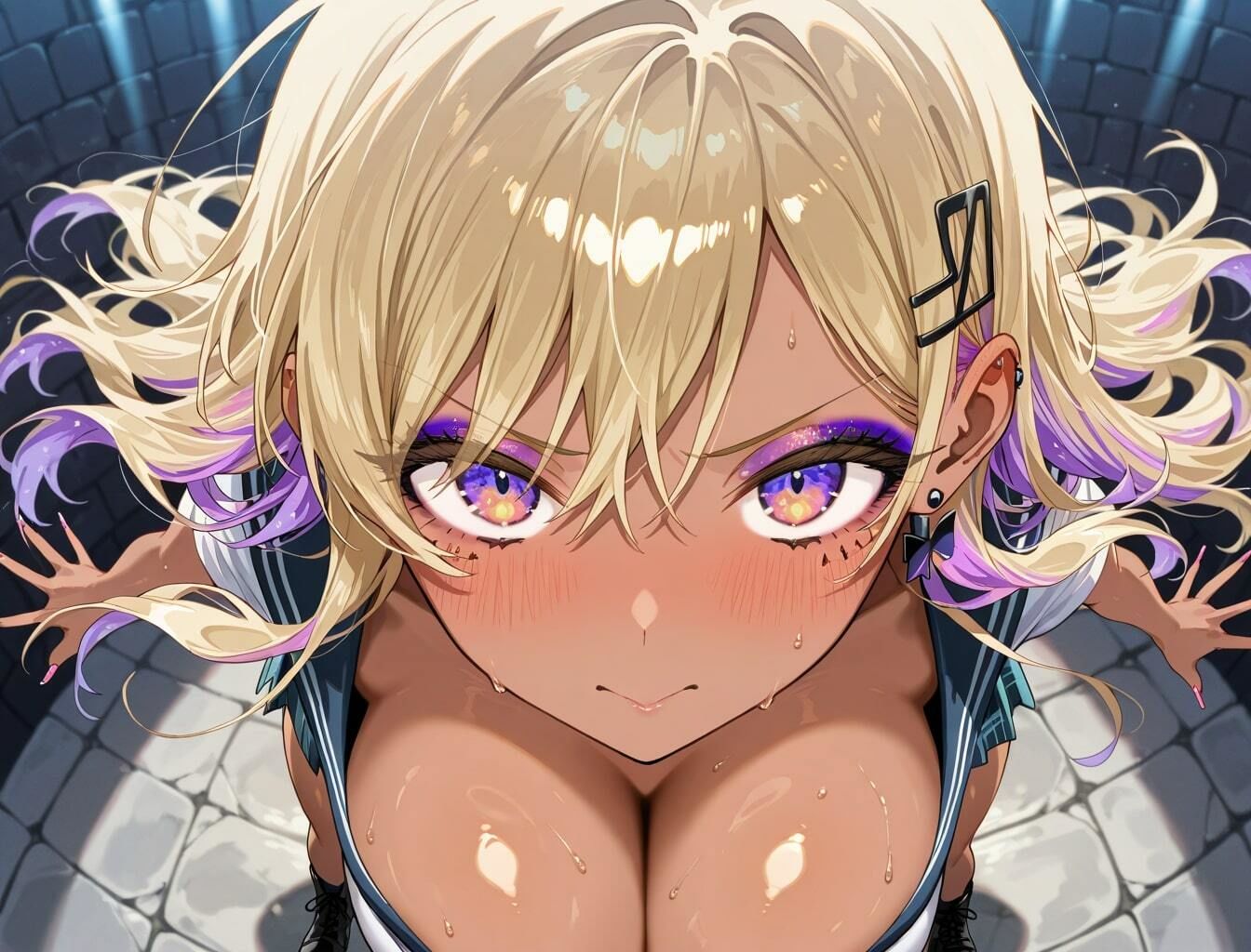 サンプル画像5:爆乳日焼けギャルのガチハメSEX(こんにゃくみるく) [d_651735]