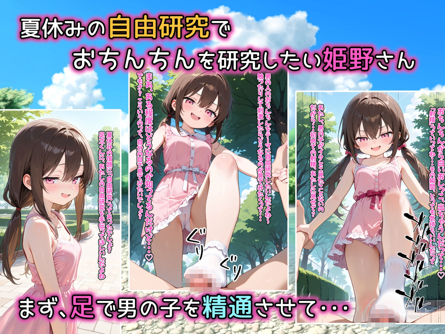 姫野さんは夏休みの自由研究で男子を精通させ、無邪気な搾精で弄ぶ ぜろぜっと エロ画像2