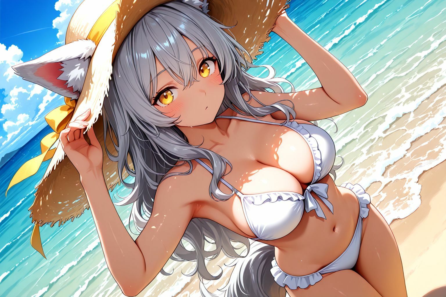 サンプル画像2:うちのえっちな専属ウルフメイドちゃん 休暇でも忠実にご奉仕します(甘々) [d_651863]