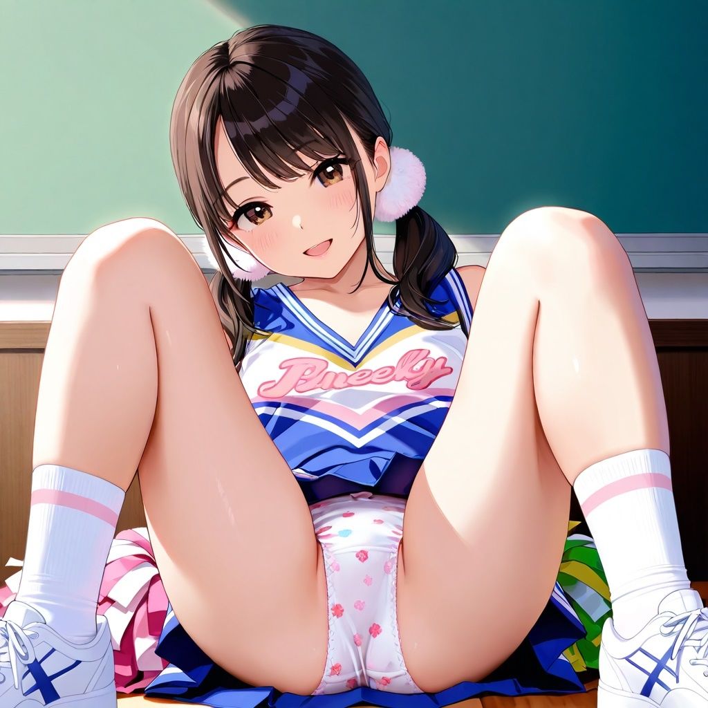 生パンチアガールのM字パンチラ 画像7