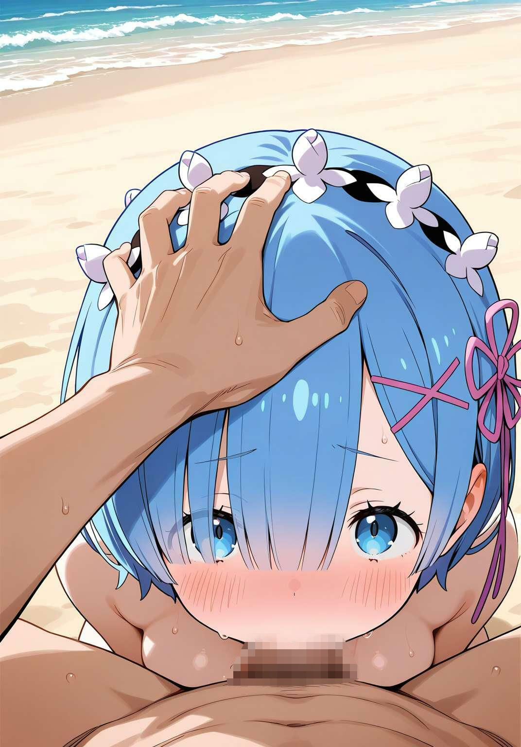 レム、浜辺でNTR 画像3