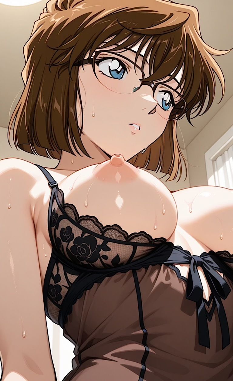 サンプル画像5:【コナ◯！灰原哀  盗撮  黒ランジェリー】「見たかったぜ・・シェリーのランジェリー・・」(紺のソックス) [d_652078]