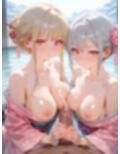 巨乳着物女子とハーレムエッチ