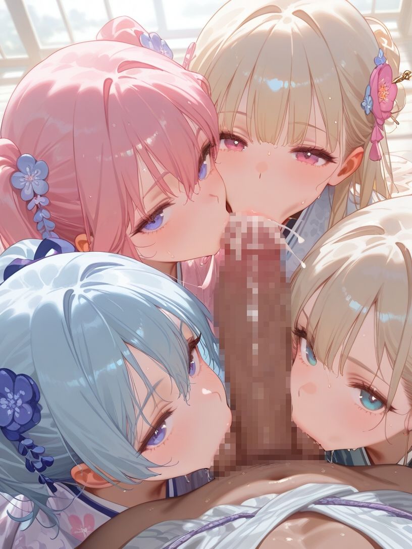 巨乳着物女子とハーレムエッチ3 画像5