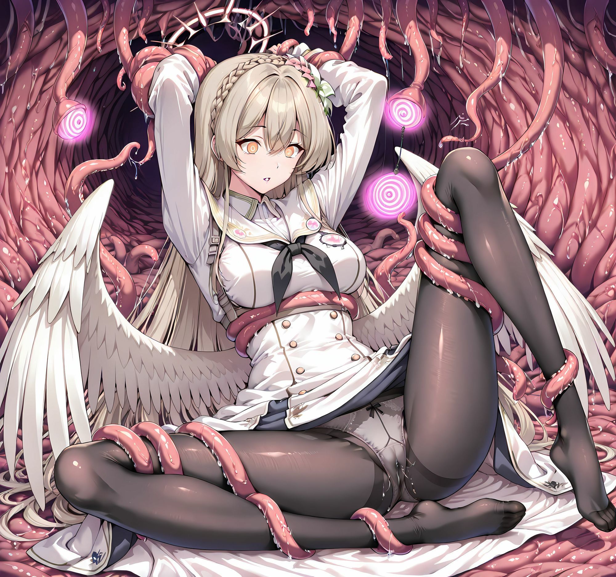 サンプル画像4:ナギサ洗脳丸呑み悪堕ち〜淫魔化搾精〜(ochiruevil) [d_652157]