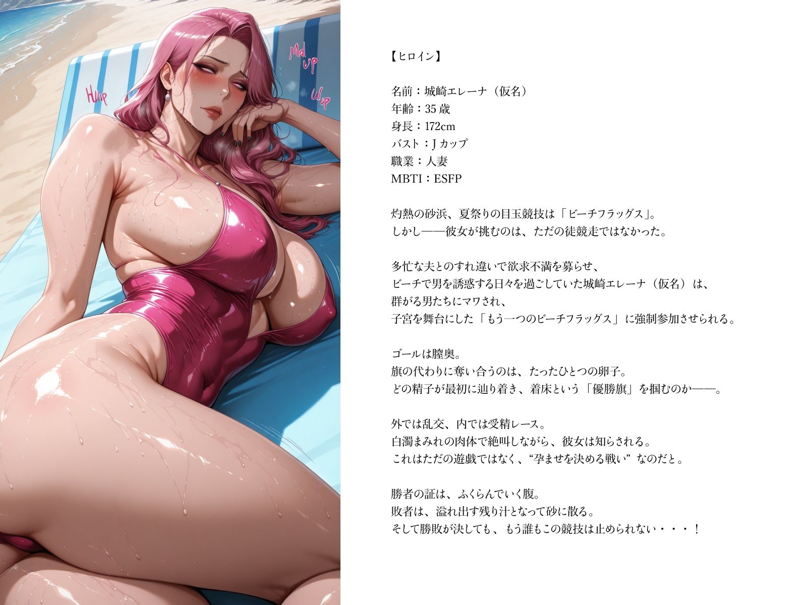 着床ビーチフラッグス〜海で不特定多数の男にマワされたハーフ熟女ギャルの末路〜 画像10