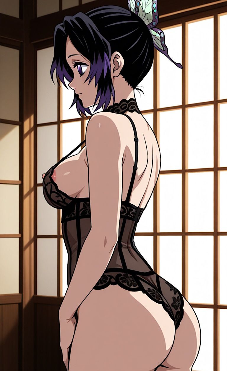 【黒下着柱 胡蝶し◯ぶ!】透けの呼吸 乳の型 乳の舞・戯れ!! 画像2