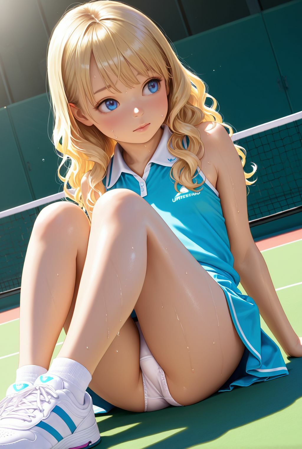 金髪テニス少女へ中出し性指導! 画像3