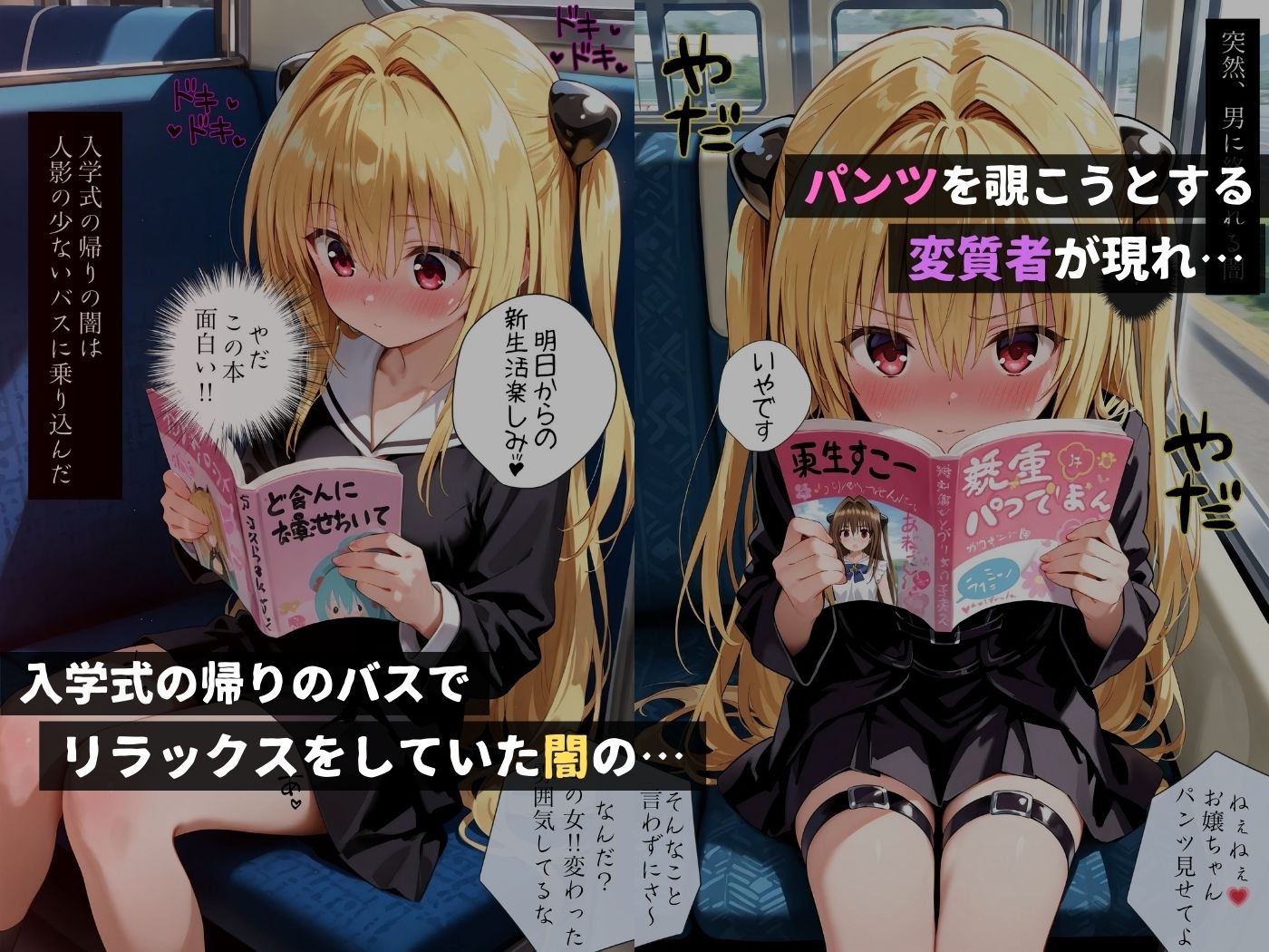 サンプル画像1:痴●バス〜無敵の人に犯●れた女子校生達〜金●の闇編(violence  boy) [d_652302]