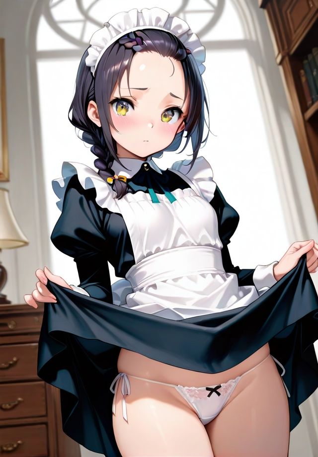 メイドのスカートめくり 画像3