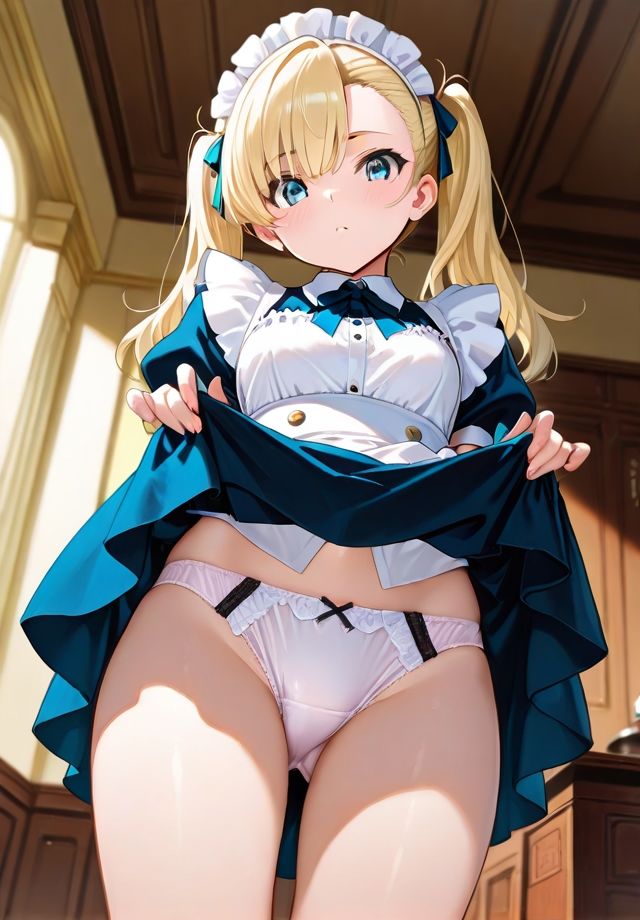メイドのスカートめくり 画像5