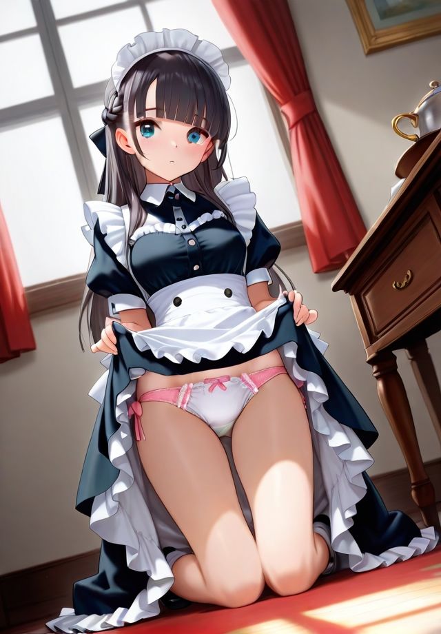 メイドのスカートめくり 画像9