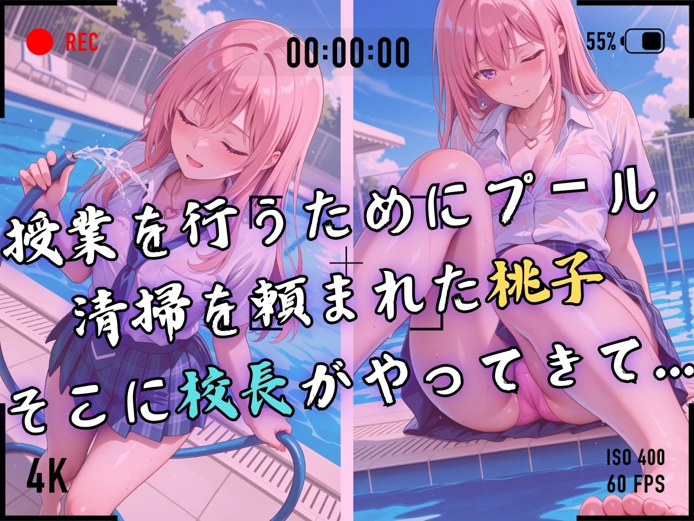 1万3000人の生徒を抱いた校長による有村桃子への性指導（プール掃除編） Re:ライト_栄新学園 エロ画像5