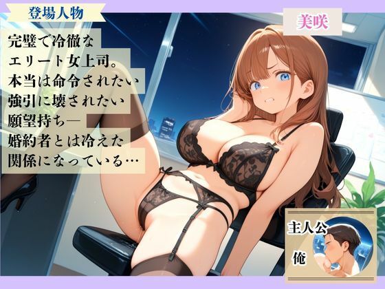 冷酷美人部長をニャーと鳴かせる、俺〜命令で快楽堕ち、屈辱の残業〜 画像1