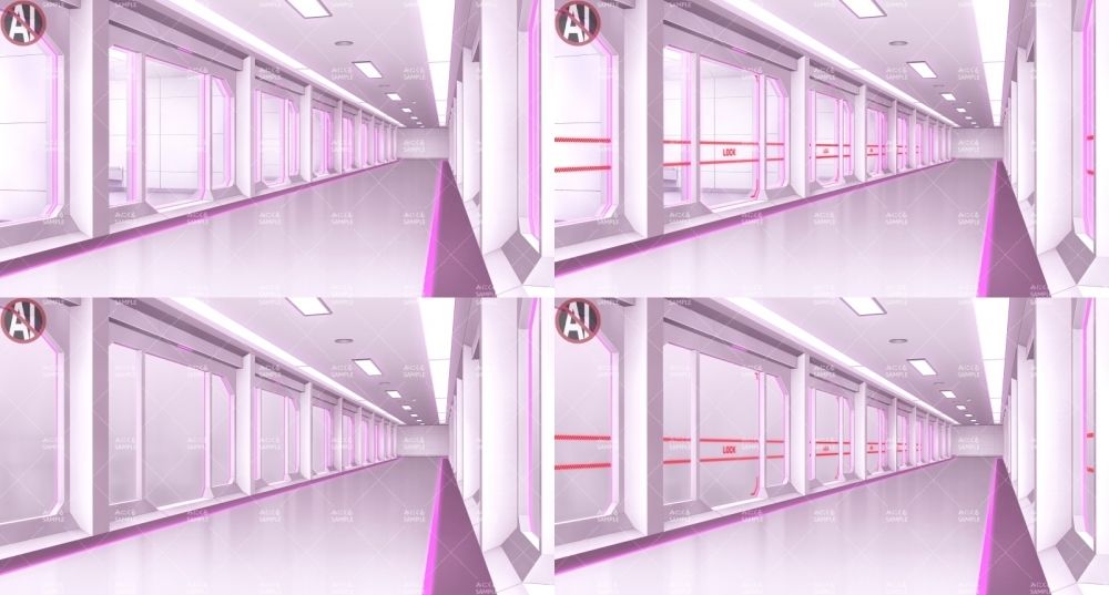 みにくる背景CG素材集『未来編』part02-Pink×White- 画像2