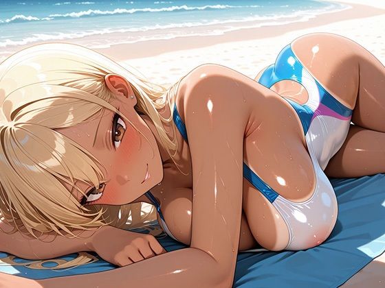 サンプル画像1:爆乳水着ギャルに中出し種付けしまくり(あまがみりんご亭) [d_652654]