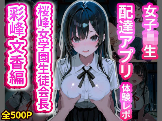 女子校生配達アプリ体験レポ 桜峰女学園生徒会長 彩峰文香編【女子校生(JK)と種付おじさんの記録】