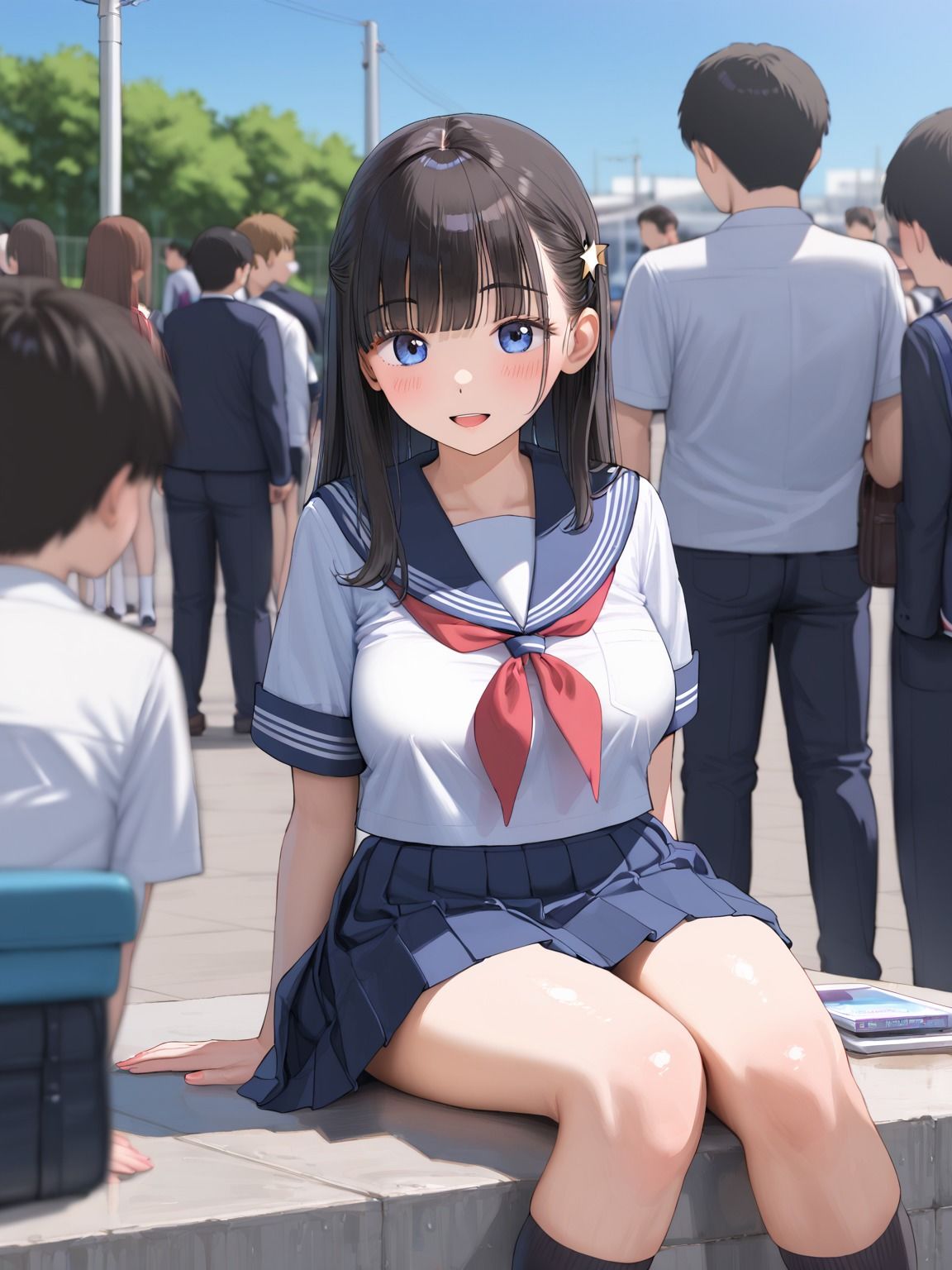 サンプル画像1:ご近所美人図鑑(みずいろマリン) [d_652979]