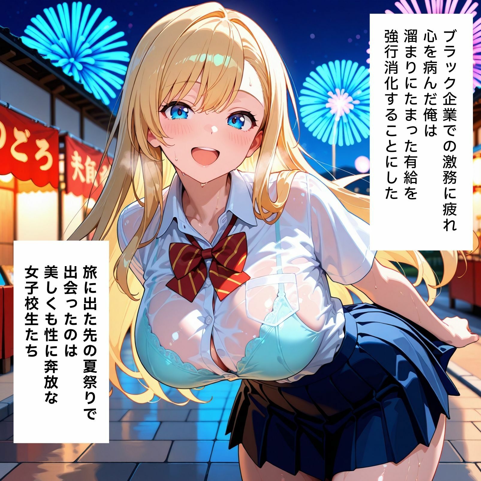 サンプル画像1:夏祭りの種付け係〜病んで旅に出た俺が夏祭りでモテまくった話〜(チクワとまんじゅう) [d_652982]