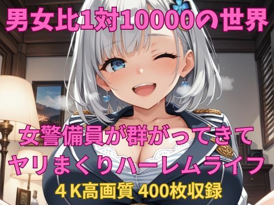 男女比1対10000の世界 女警備員とセックスし放題でちんぽが乾く暇もないヤリ放題ハーレムライフ！！【TailorFetiAI-Pix】