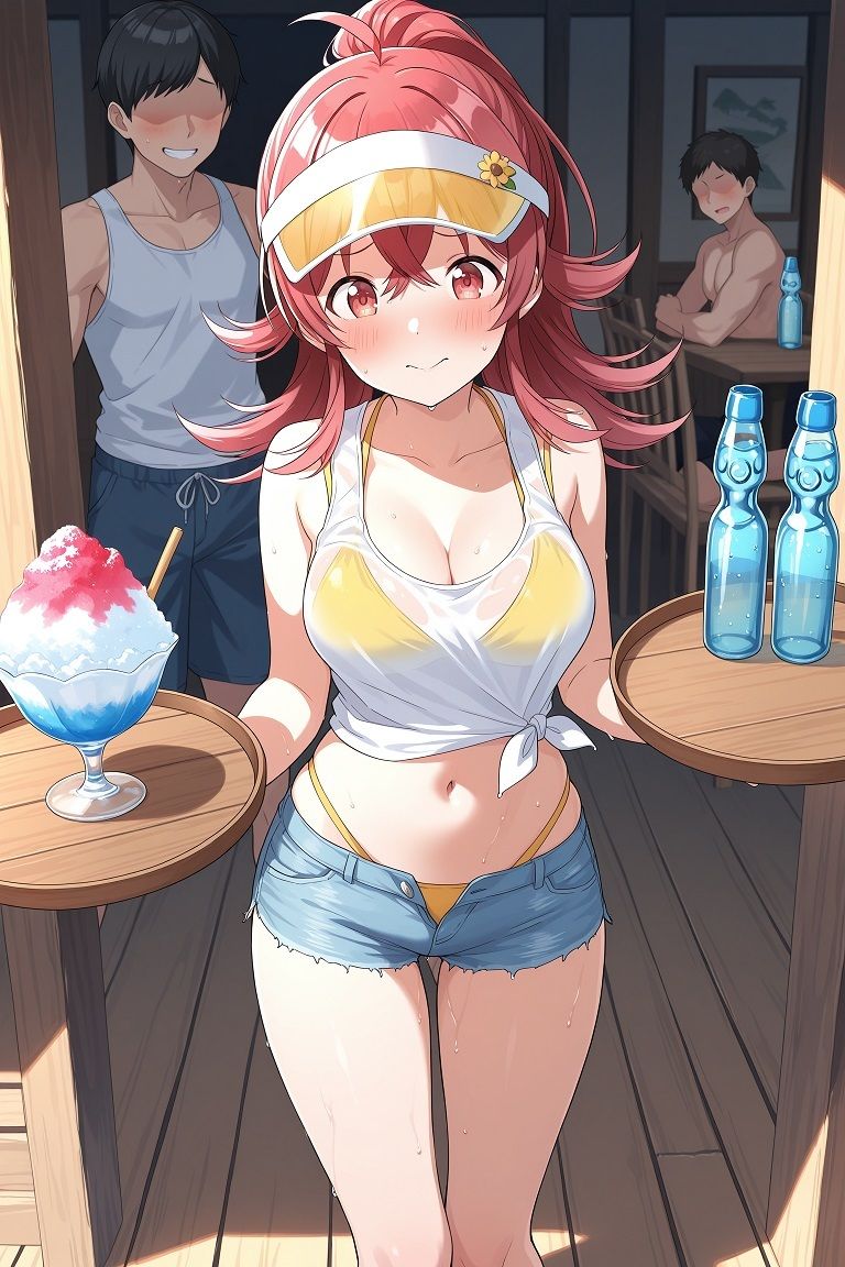 サンプル画像1:裏のお仕事がある海の家でバイトさせられることになったアイドル 小〇果穂編(変な性癖屋さん) [d_653251]