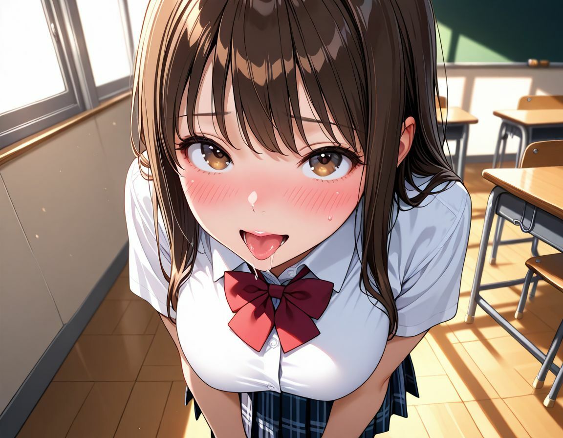 淫乱の女子校生彼女 画像1