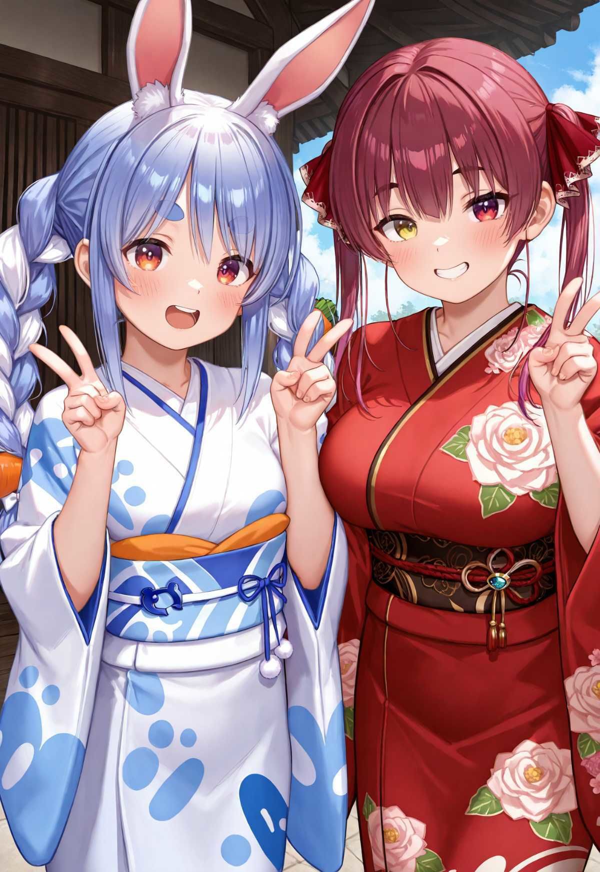 ホロメンたちの着物を脱がせて乱交絶頂させてみた 画像1
