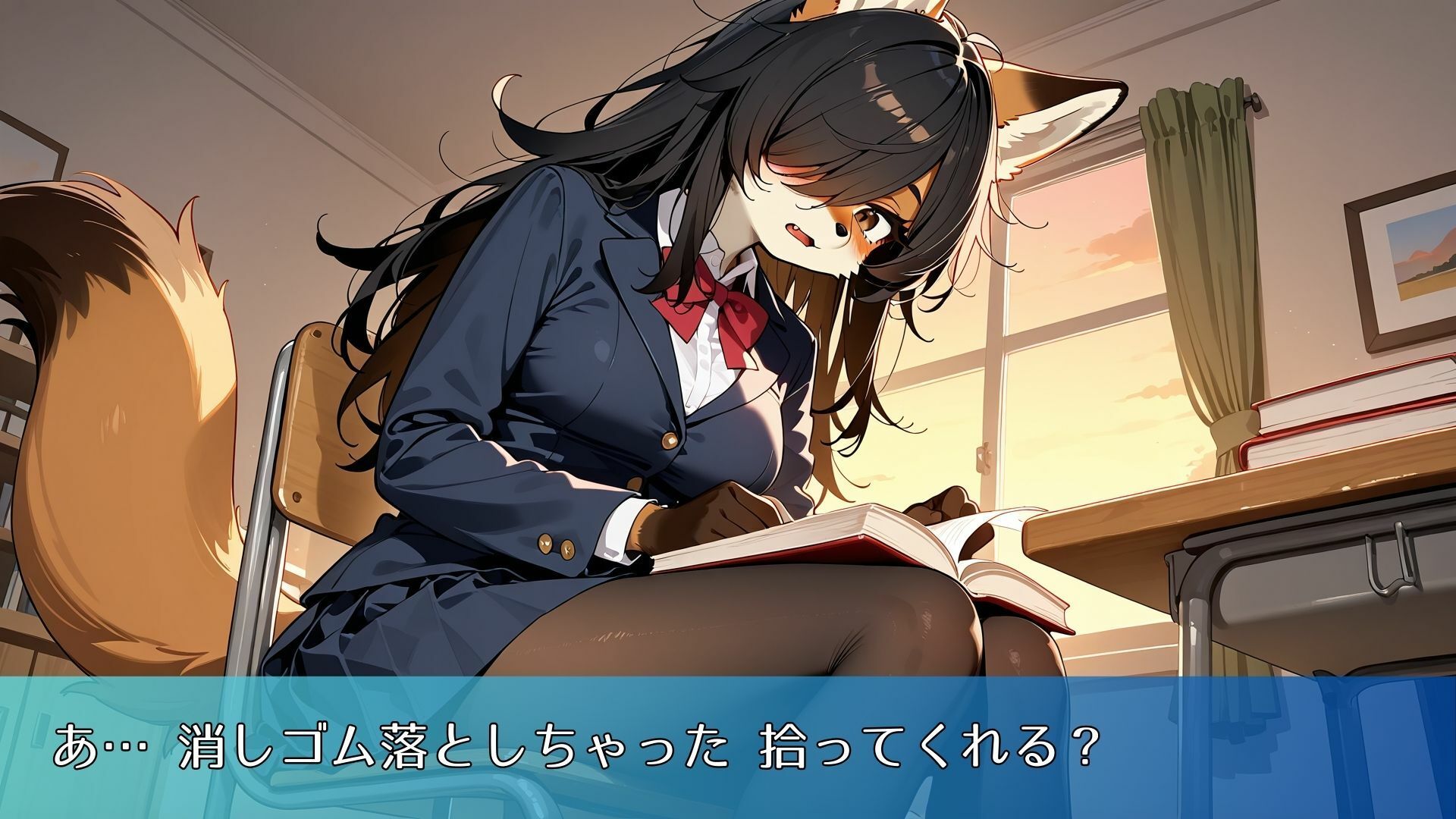陰キャメスケモお姉ちゃんが家庭教師先のショタくんにいろいろ教えてあげるCG集 サンプル画像 2