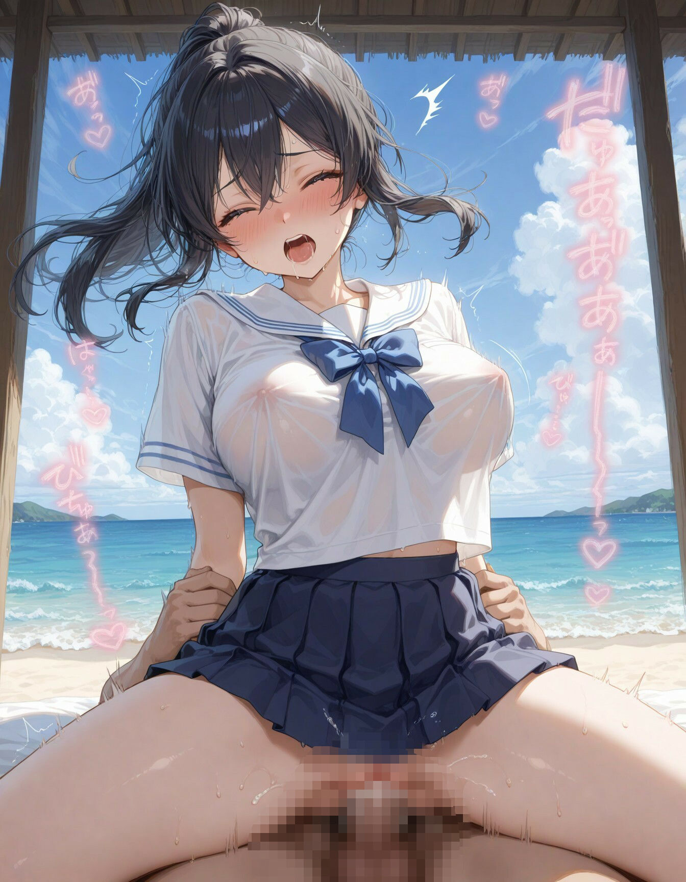 コスプレ美女の解放SEX -ビーチでエロボディ震わせて悶絶イキ- 画像4