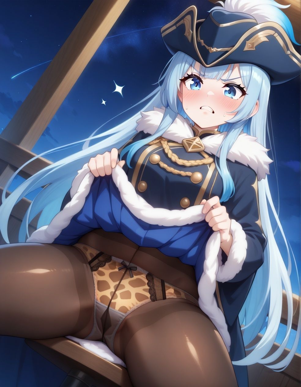 嫌な顔でパンツ見せてくる海賊 画像10