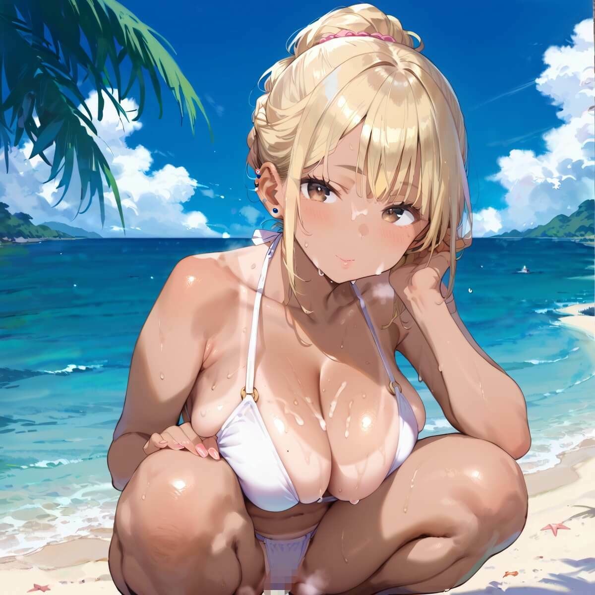 サンプル画像6:海でビキニギャルをナンパしてエッチ・210枚(ふりふりくん) [d_653777]