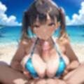 海でビキニギャルをナンパしてエッチ・210枚