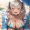 海でビキニギャルをナンパしてエッチ・210枚