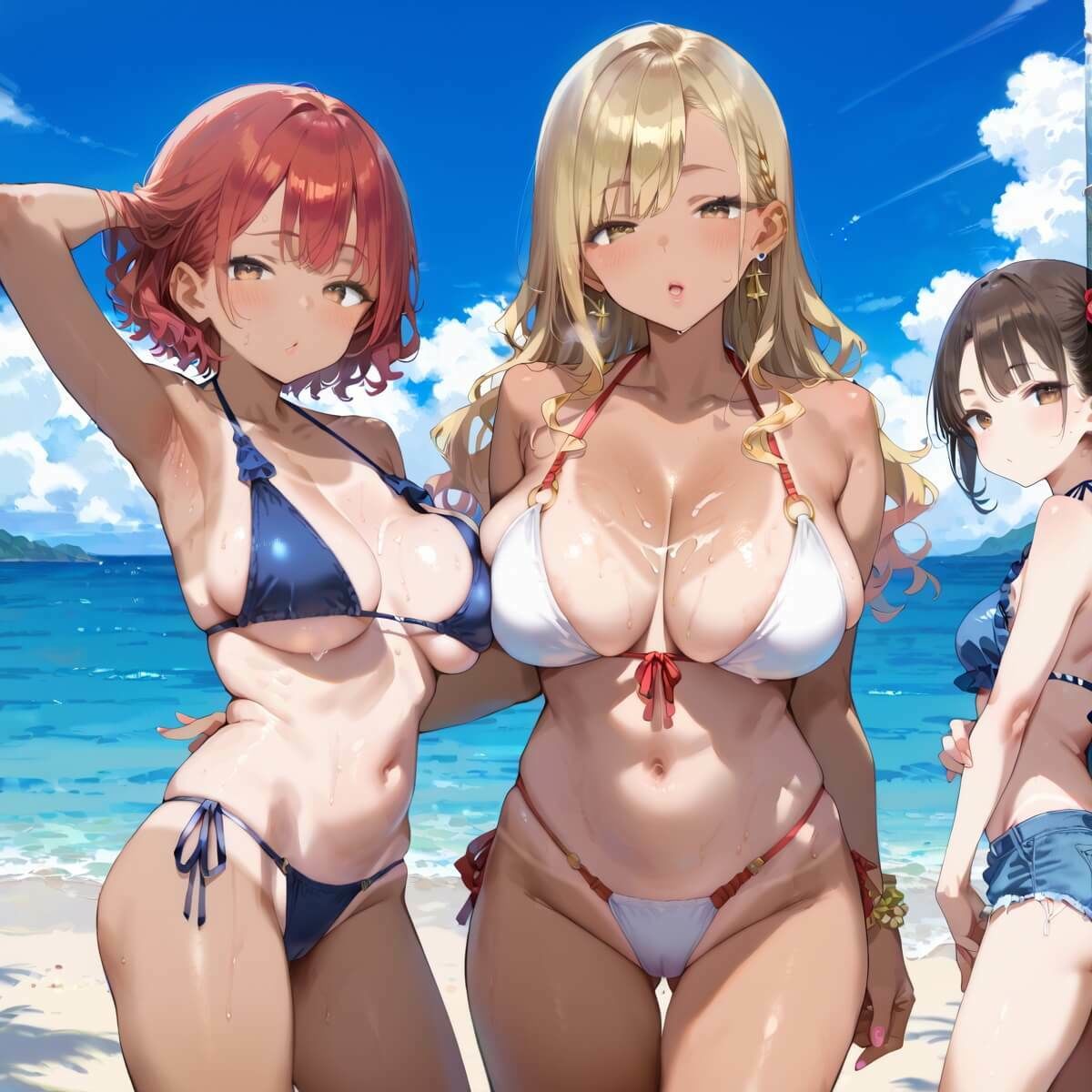 海でビキニギャルをナンパしてエッチ2・210枚 画像9