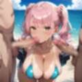 海でビキニギャルをナンパしてエッチ3・210枚