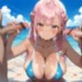海でビキニギャルをナンパしてエッチ6・210枚