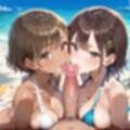 海でビキニギャルをナンパしてエッチ6・210枚