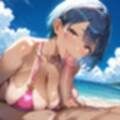 海でビキニギャルをナンパしてエッチ8・210枚