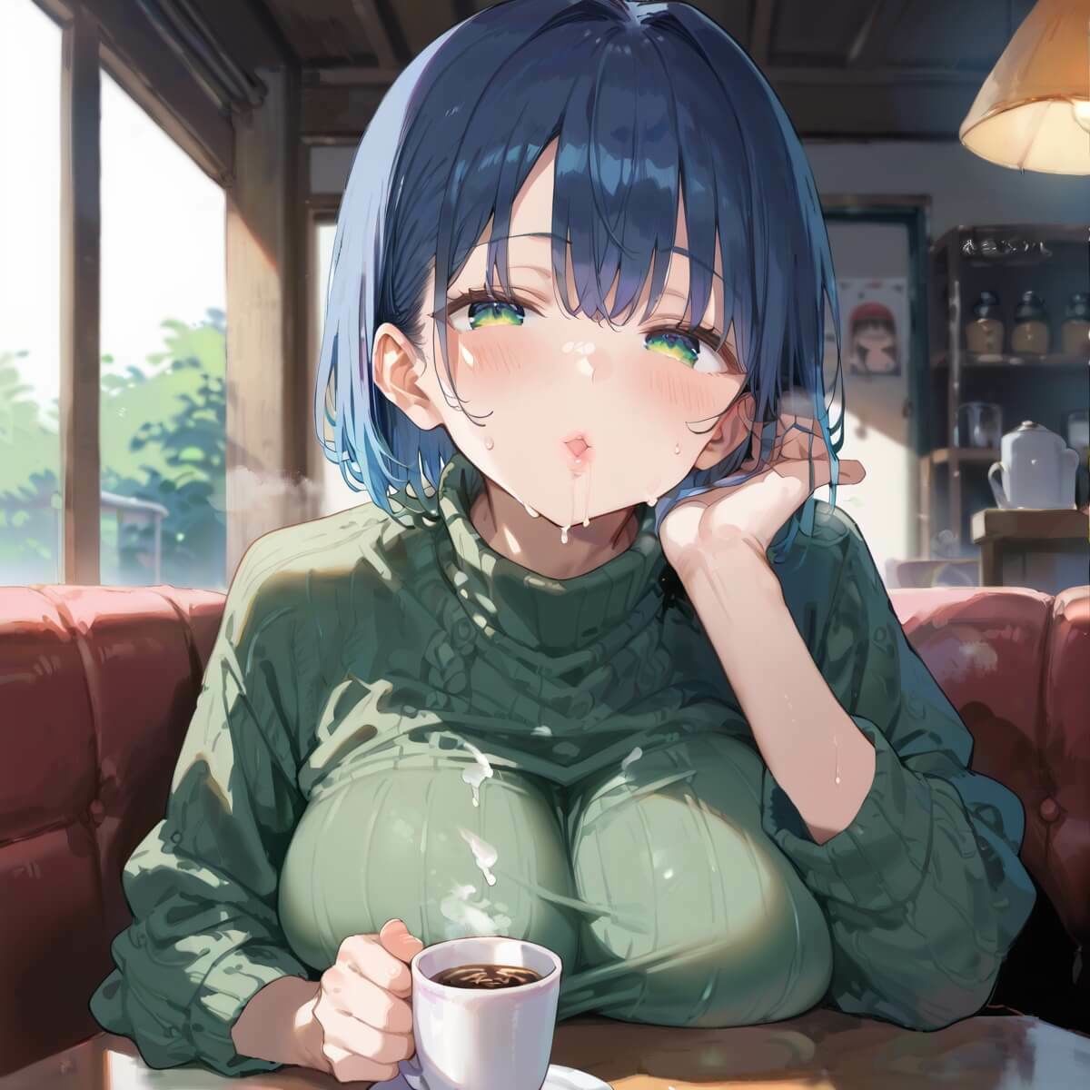 サンプル画像3:行きつけカフェのどエロいお姉さん2・190枚(ヲタクと恋の相談室) [d_653799]