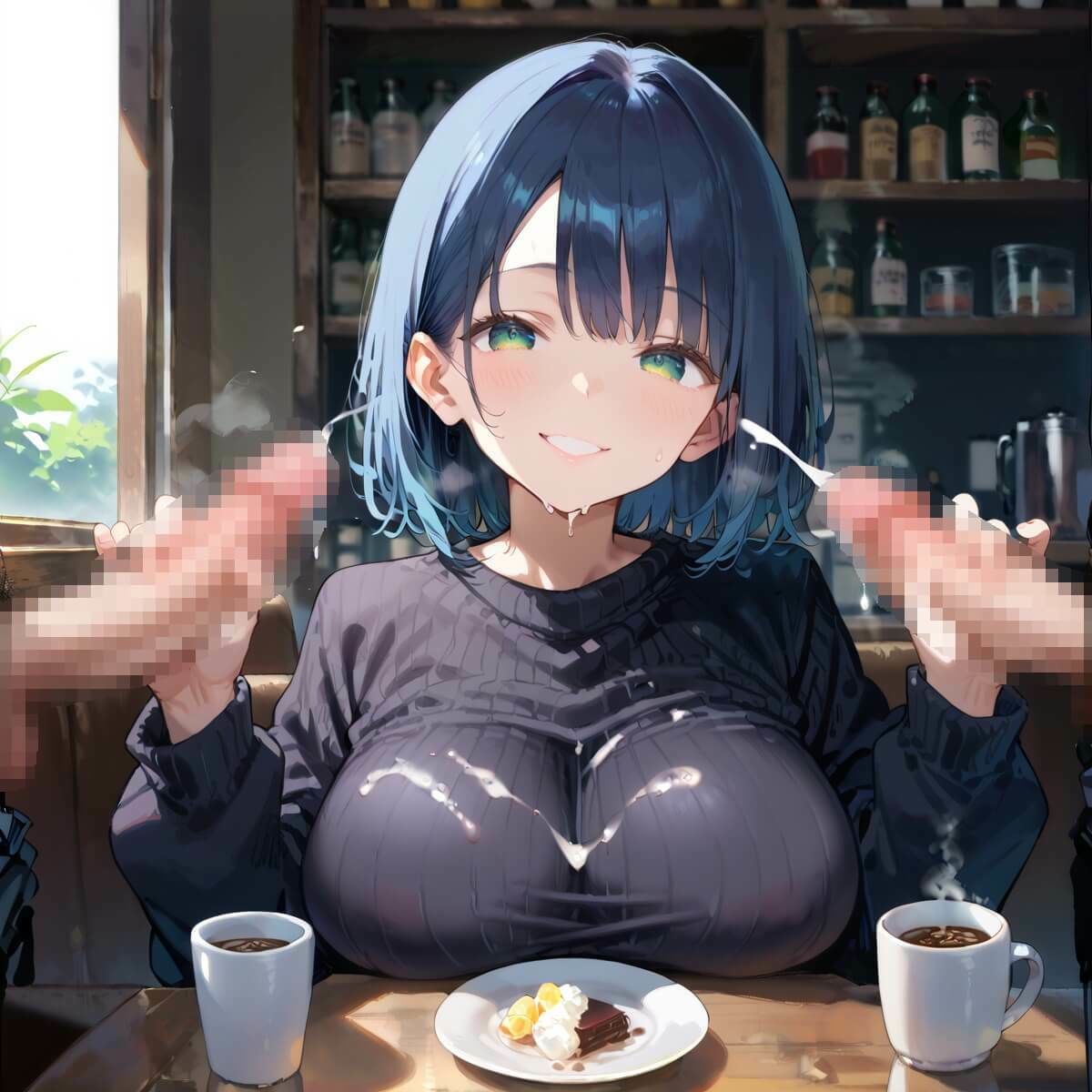 サンプル画像1:行きつけカフェのどエロいお姉さん5・190枚(ヲタクと恋の相談室) [d_653804]