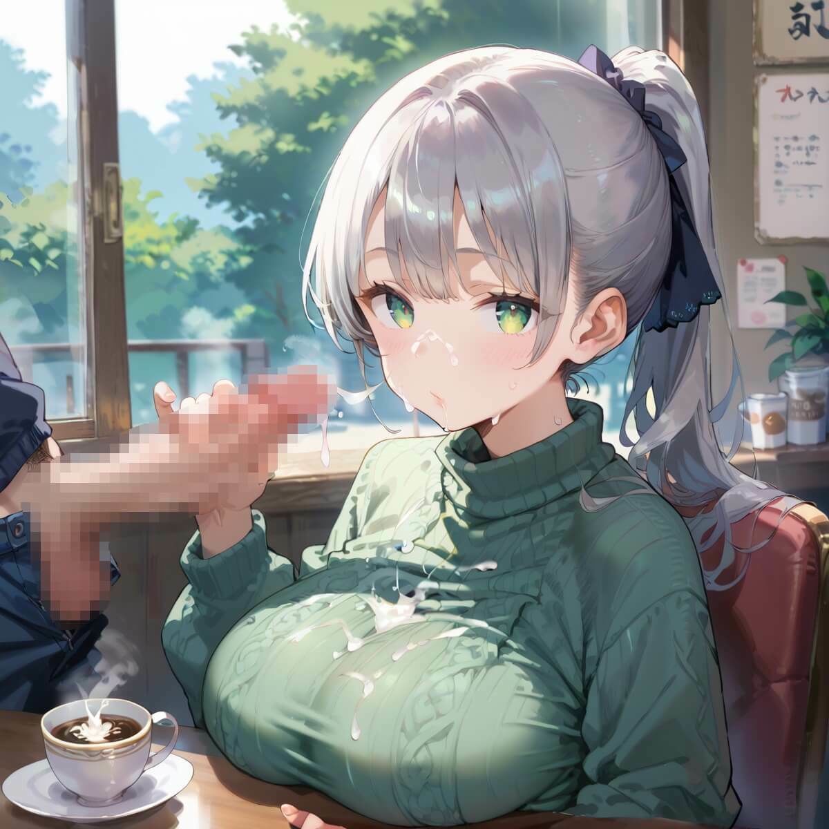 サンプル画像4:行きつけカフェのどエロいお姉さん6・190枚(ヲタクと恋の相談室) [d_653807]