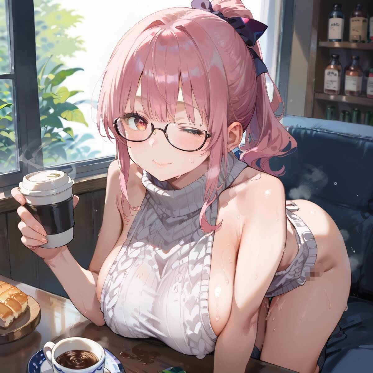 サンプル画像5:行きつけカフェのどエロいお姉さん8・190枚(ヲタクと恋の相談室) [d_653815]