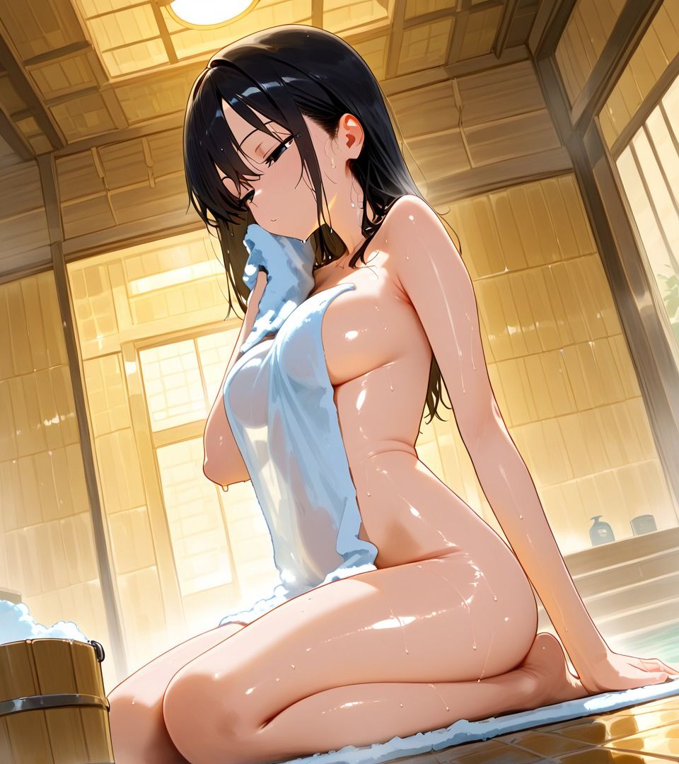 混浴温泉にタオル一枚の女子、何も起きないはずもなく 画像1