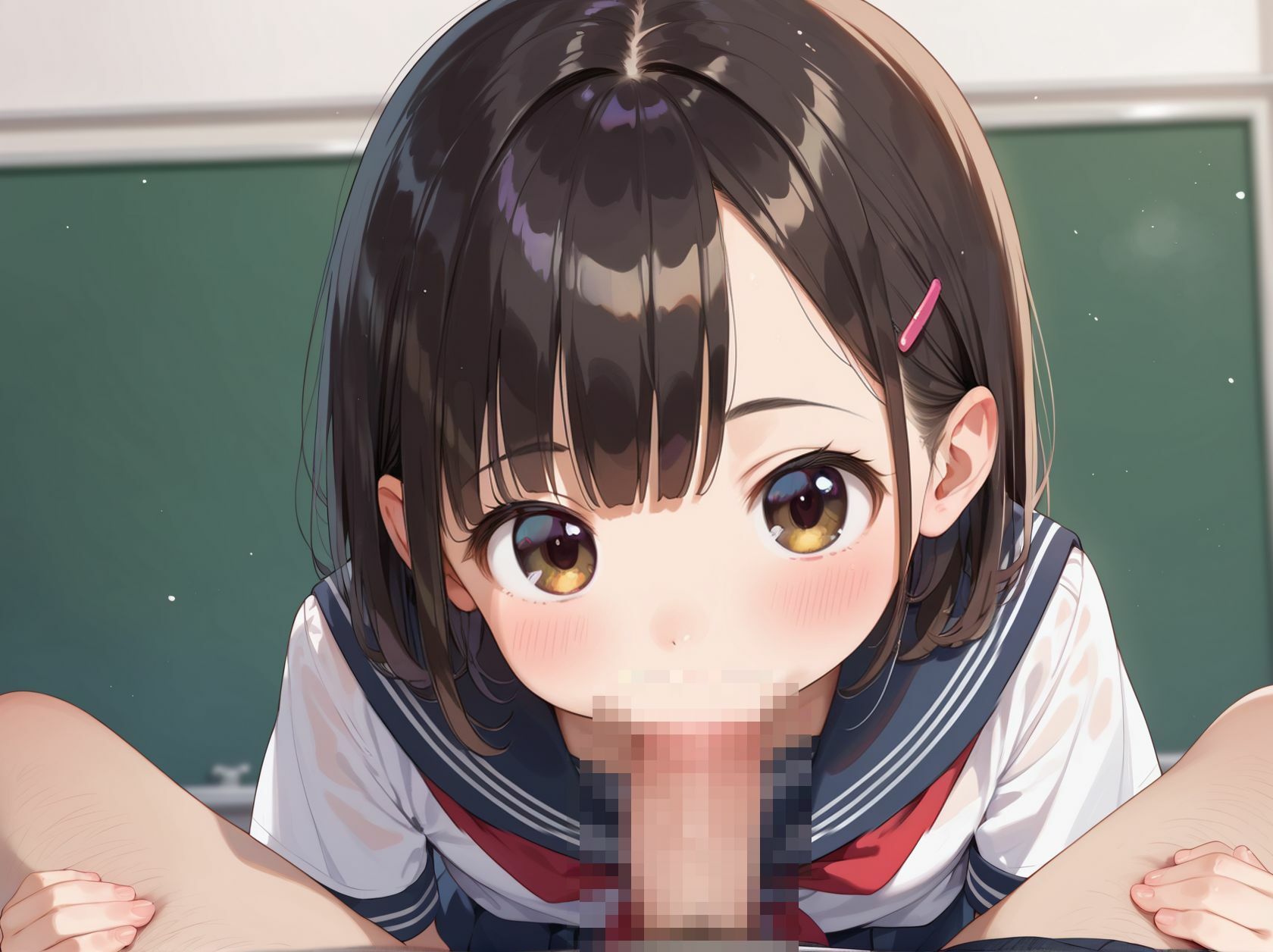 サンプル画像1:風紀委員の性処理担当が中出しご奉仕させていただきます！(とろっと性菓) [d_654209]