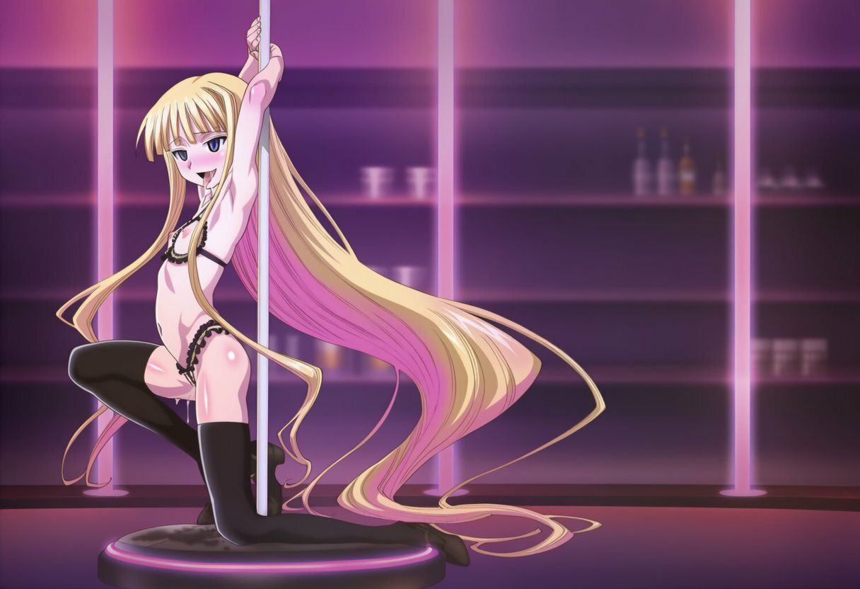 サンプル画像2:金髪吸血鬼魅惑の香り、エロポールダンスを舞う(oni-kuru-mi) [d_654253]