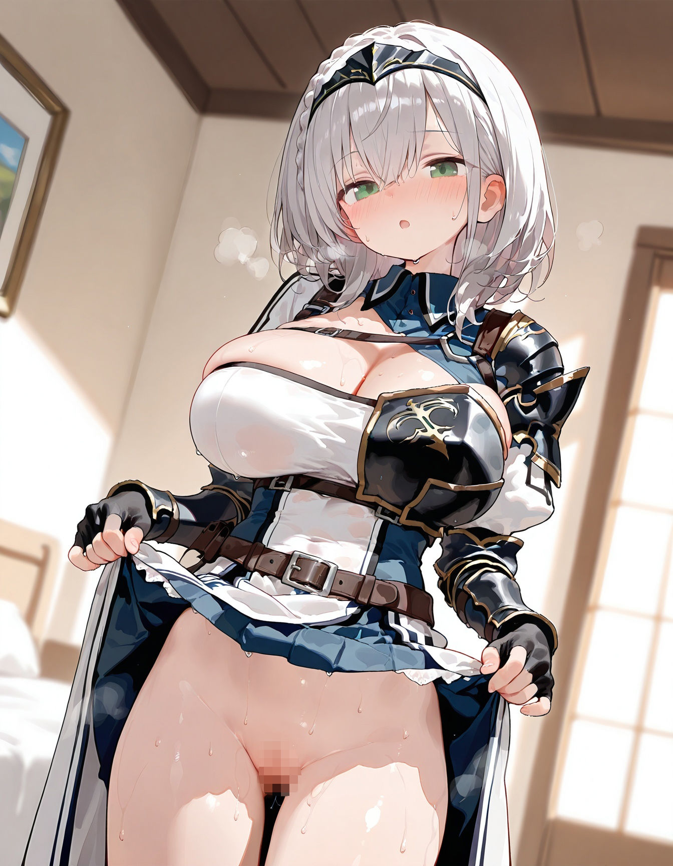 ホ○ライブ白銀ノエ○孕ませえっち 画像1