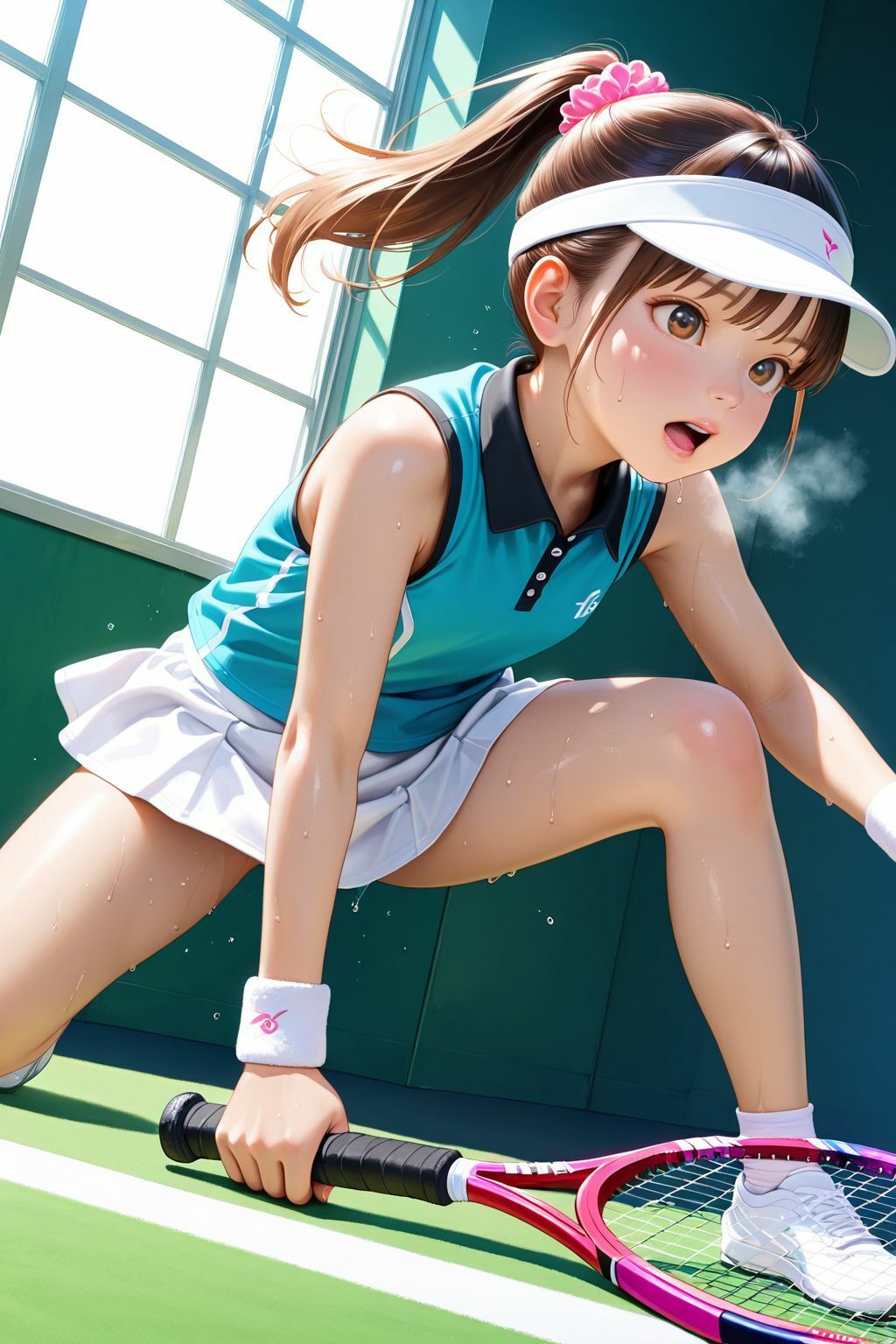 陰毛が生え始めた女の子:テニス部女子 サンプル画像 2