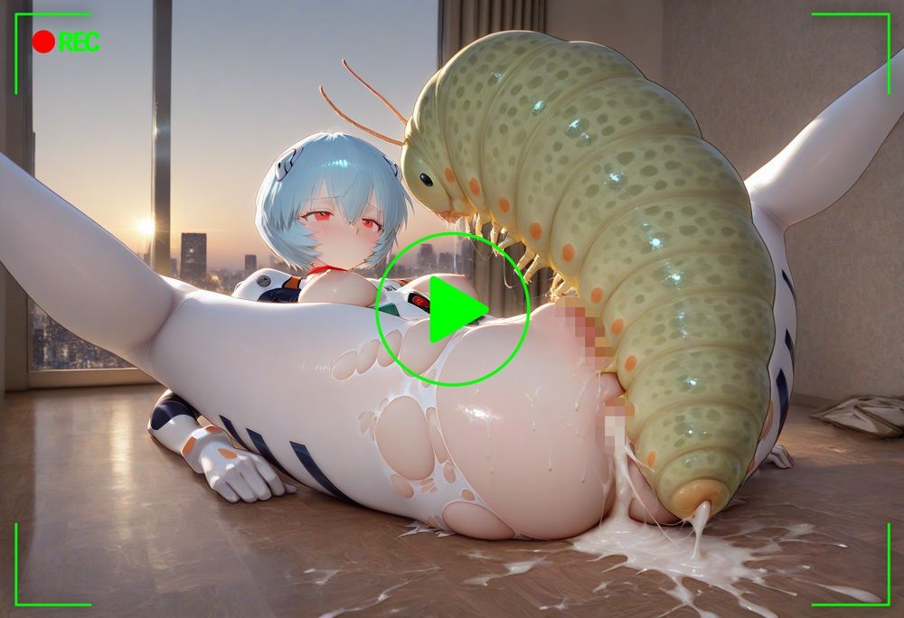綾波レイ蟲姦調教(芋虫)【CG+動画】 画像3