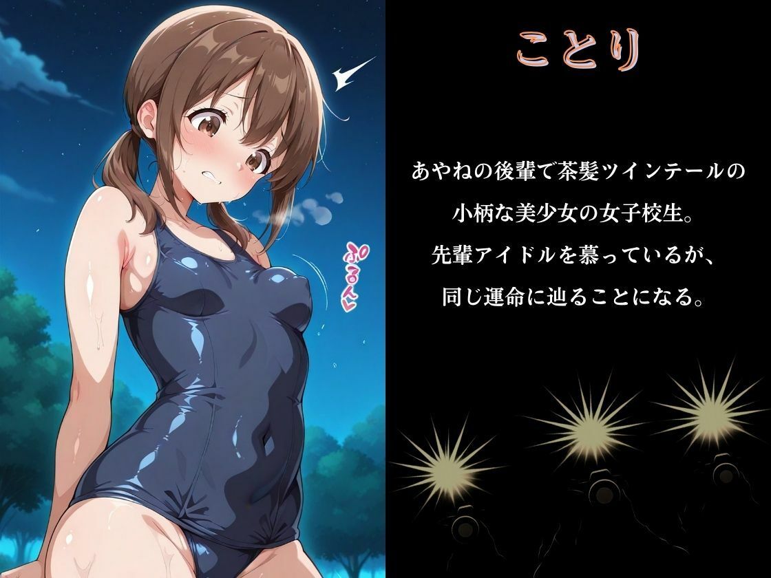 サンプル画像2:深夜撮影で堕ちた清純系アイドル女子校生〜スクール水着姿で男たちの肉奴●にされるまで〜(壊れかけの制服JK) [d_654747]