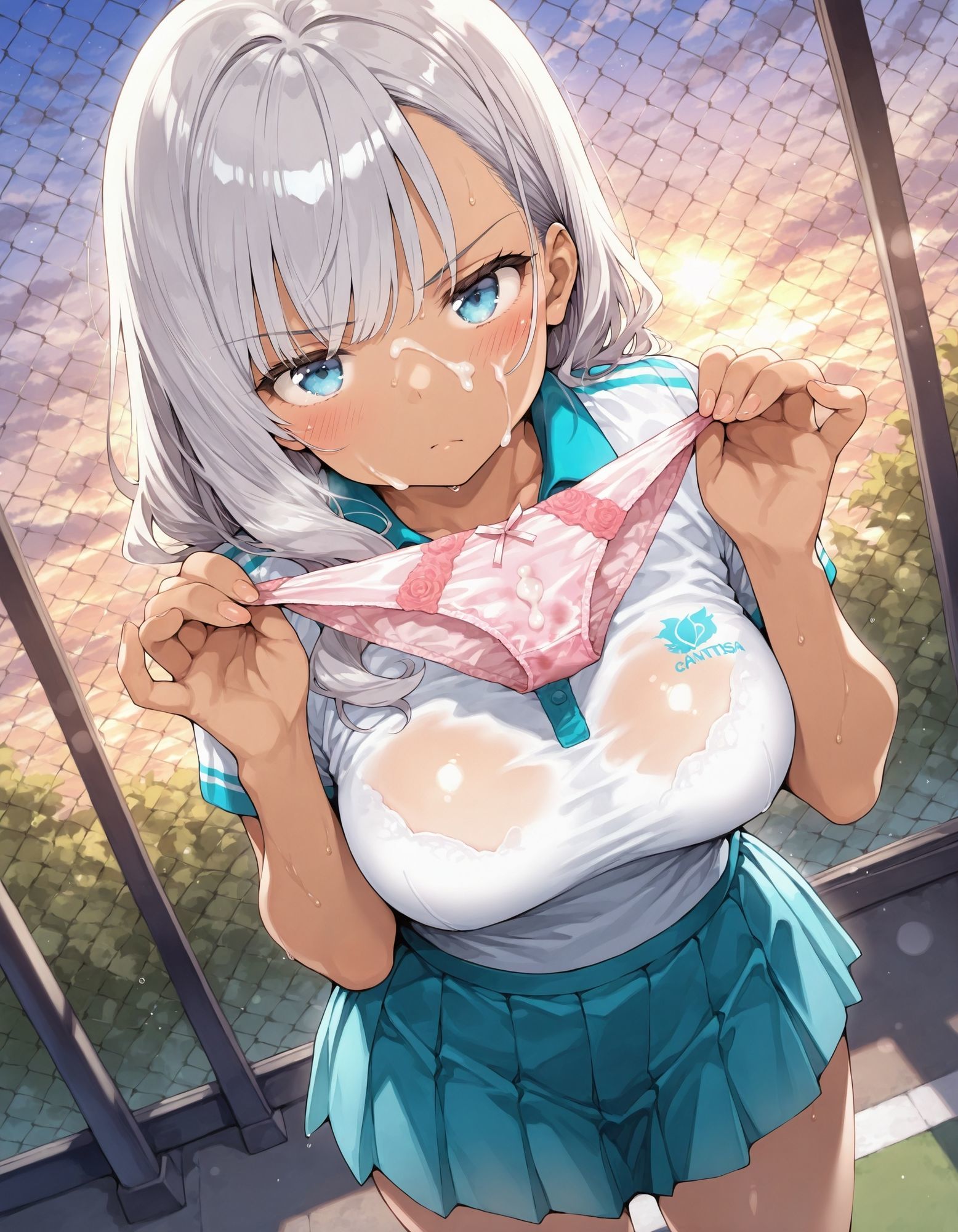 テニス女子からパンツプレゼント 画像3
